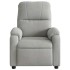 Sillón reclinable eléctrico tela de microfibra gris