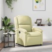 Sillón reclinable de cuero auténtico crema