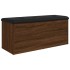 Banco con almacenaje madera ingeniería roble marrón