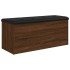 Banco con almacenaje madera ingeniería roble marrón