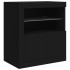 Aparador con luces LED negro 162x37x67