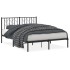 Estructura cama sin colchón con cabecero metal negro 140x190