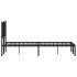 Estructura cama sin colchón con cabecero metal negro 140x190