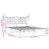 Estructura cama sin colchón con cabecero metal negro 140x190