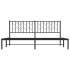 Estructura cama sin colchón con cabecero metal negro 183x213