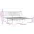 Estructura cama sin colchón con cabecero metal negro 183x213