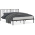 Estructura cama sin colchón con cabecero metal negro 160x200