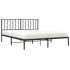Estructura cama sin colchón con cabecero metal negro 160x200