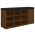 Banco zapatero madera de ingeniería marrón roble 102x32x50