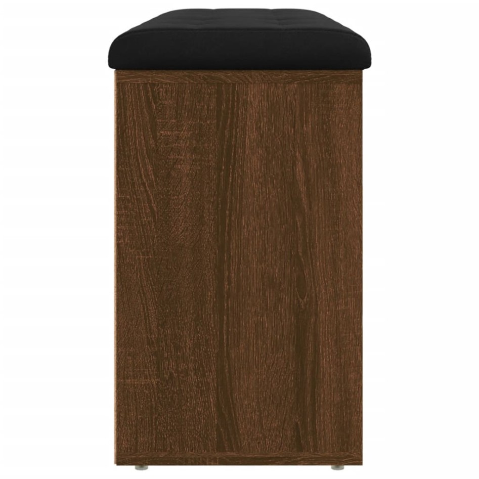 Banco zapatero madera de ingeniería marrón roble 102x32x50