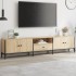 Mueble de TV cajón madera ingeniería roble Sonoma 200x25x44