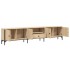 Mueble de TV cajón madera ingeniería roble Sonoma 200x25x44