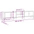 Mueble de TV cajón madera ingeniería roble Sonoma 200x25x44