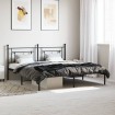 Estructura cama sin colchón con cabecero metal negro 183x213 cm