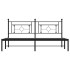 Estructura cama sin colchón con cabecero metal negro 183x213