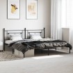 Estructura cama sin colchón con cabecero metal negro 200x200 cm