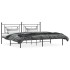 Estructura cama sin colchón con cabecero metal negro 200x200
