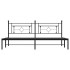 Estructura cama sin colchón con cabecero metal negro 200x200
