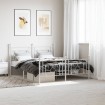 Estructura cama sin colchón con estribo metal blanco 160x200 cm