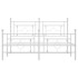 Estructura cama sin colchón con estribo metal blanco 160x200