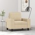 Sillón de tela color crema 60