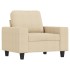 Sillón de tela color crema 60