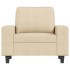 Sillón de tela color crema 60