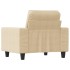 Sillón de tela color crema 60