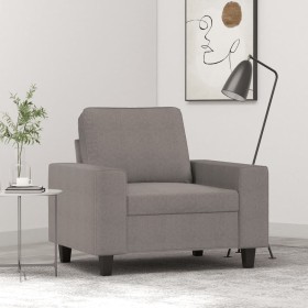 Sillón de tela gris taupé 60