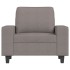 Sillón de tela gris taupé 60