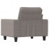 Sillón de tela gris taupé 60