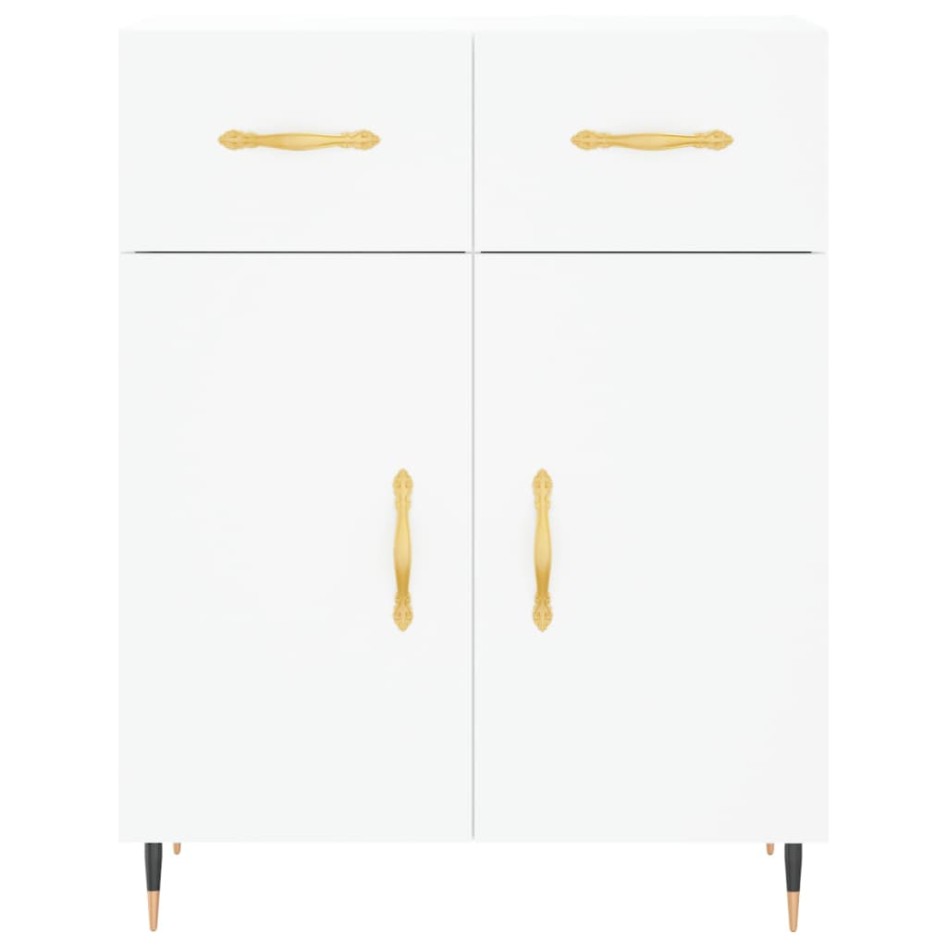 Aparador alto madera contrachapada blanco 69,5x34x180