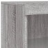Aparador con luz LED 3 pzas madera de ingeniería gris