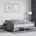 Estructura cama sin colchón con estribo metal blanco 160x200