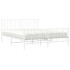 Estructura cama sin colchón con estribo metal blanco 160x200