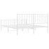 Estructura cama sin colchón con estribo metal blanco 160x200