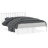 Estructura cama sin colchón con cabecero metal blanco