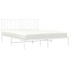 Estructura cama sin colchón con cabecero metal blanco