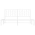 Estructura cama sin colchón con cabecero metal blanco