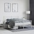 Estructura cama sin colchón con estribo metal blanco 140x200