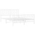 Estructura cama sin colchón con estribo metal blanco 140x200