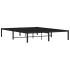 Estructura de cama sin colchón metal negro 160x200