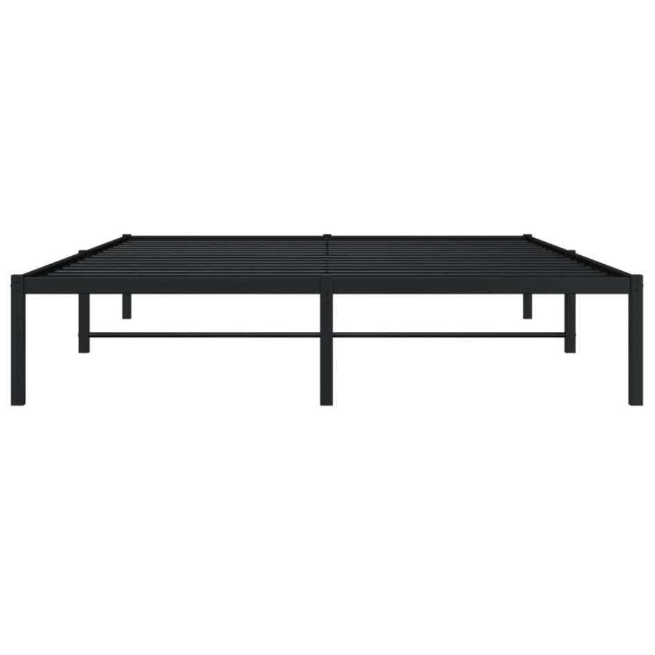 Estructura de cama sin colchón metal negro 160x200