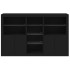 Aparador con luces LED negro 162x37x100
