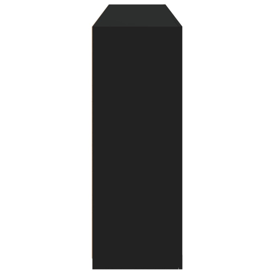 Aparador con luces LED negro 162x37x100