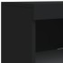 Aparador con luces LED negro 162x37x100