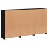 Aparador con luces LED negro 181,5x37x100