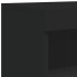 Aparador con luces LED negro 181,5x37x100