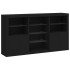 Aparador con luces LED negro 181,5x37x100
