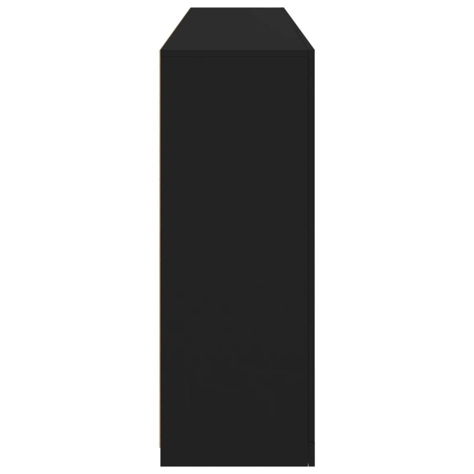 Aparador con luces LED negro 181,5x37x100